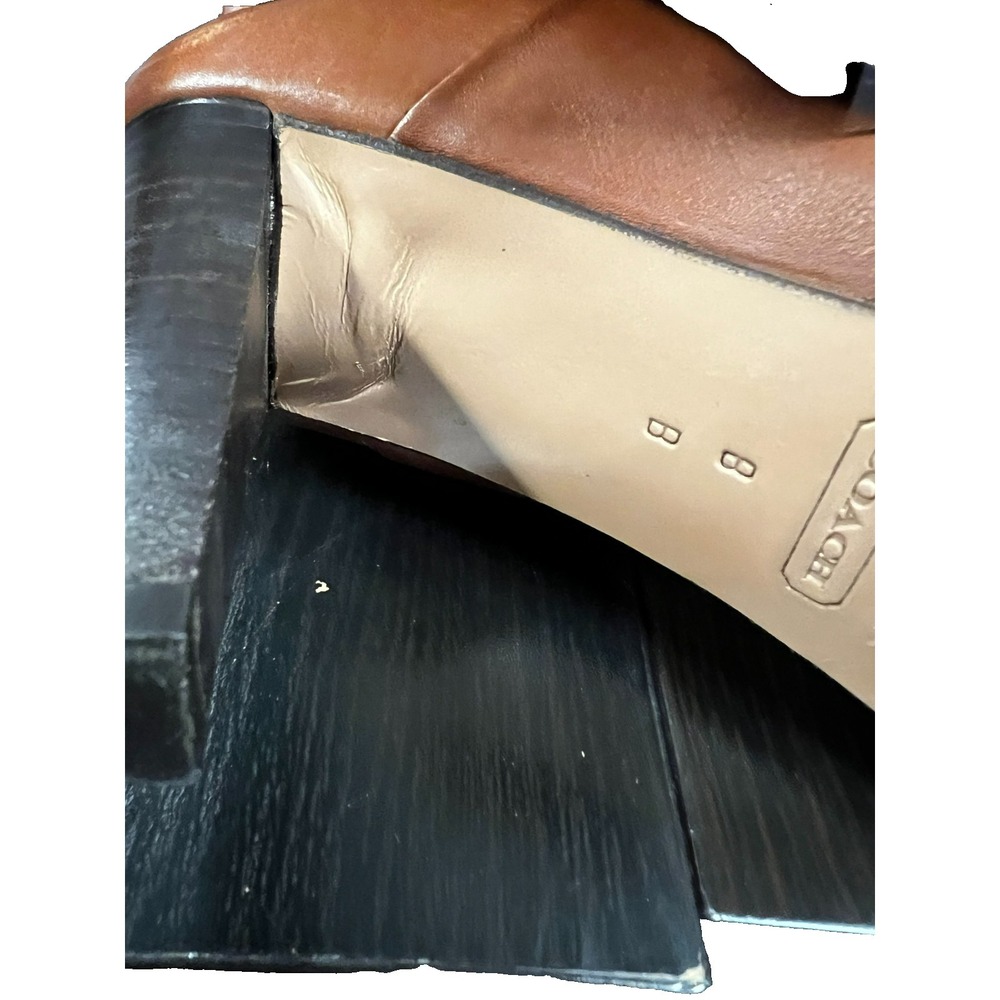 Coach Vintage Jae Knee High Soft Slouchy Cinch Boot Caramel Leather 3" Heel SZ 8 - Picture 13 of 13